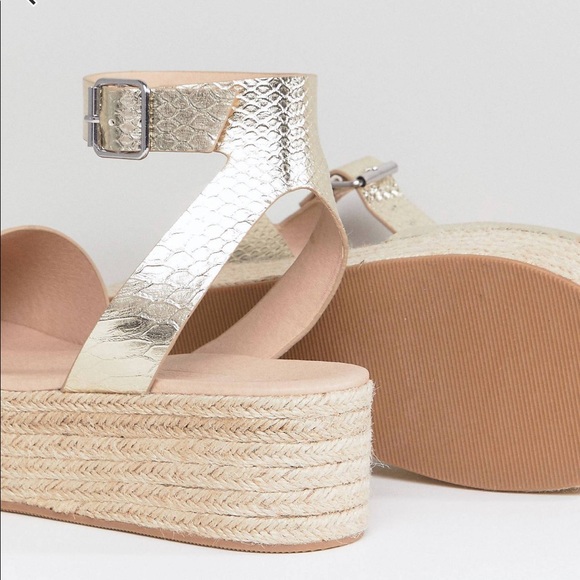 Asos Thear Espadrilles Platform/Flatform Sandals, size 7.5  Great condition - Picture 4 of 7